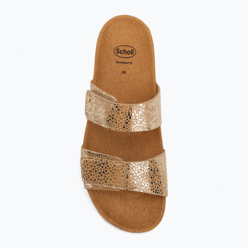 Women's flip-flops Scholl Lusaka 2.0 Med gold 5