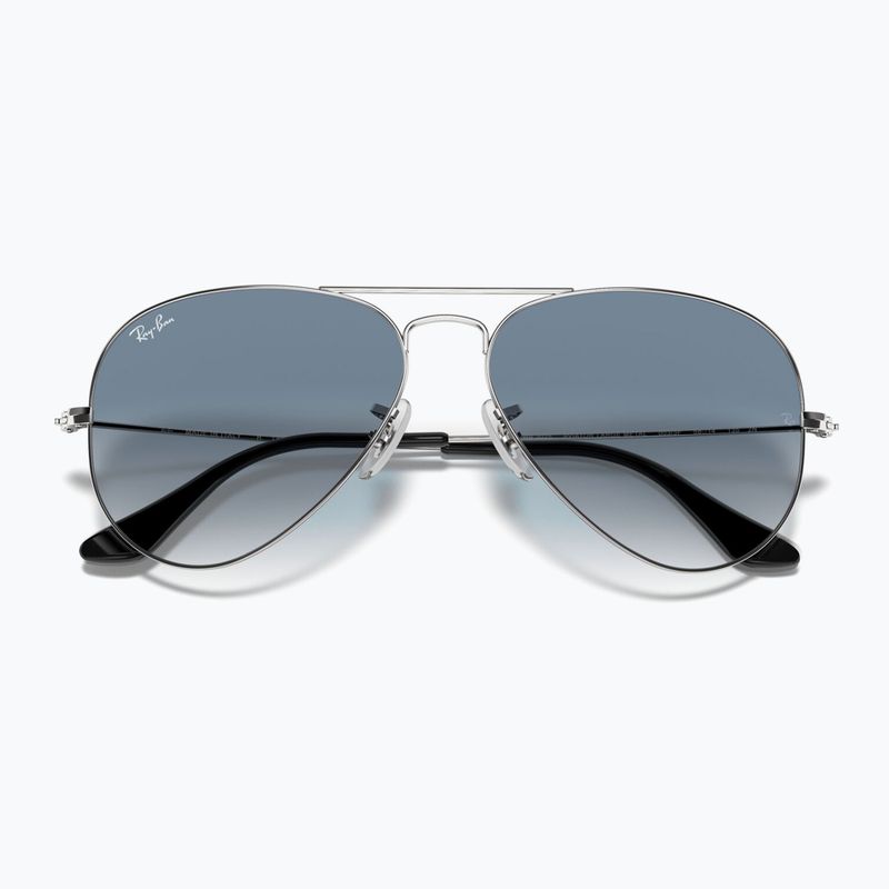 Sunglasses Ray-Ban Aviator Classic silver/light blue 3