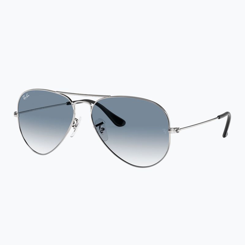 Sunglasses Ray-Ban Aviator Classic silver/light blue 4