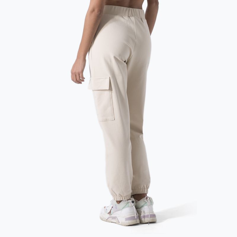 Women's training trousers Everlast Leisure Cargo light beige 3