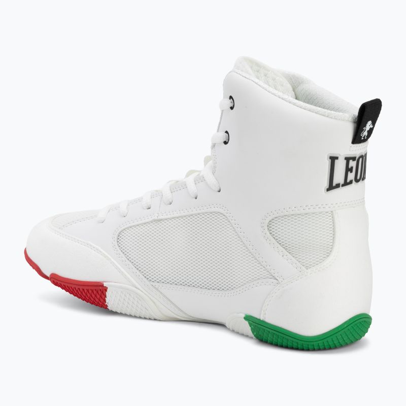 Boxing shoes LEONE 1947 Premium black/lime/blue/white 3