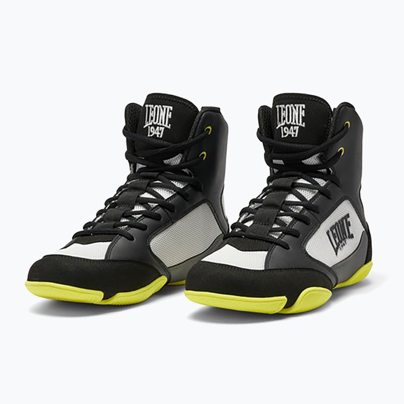 Boxing shoes LEONE 1947 Premium Boxing nero/lime/black/lime 2