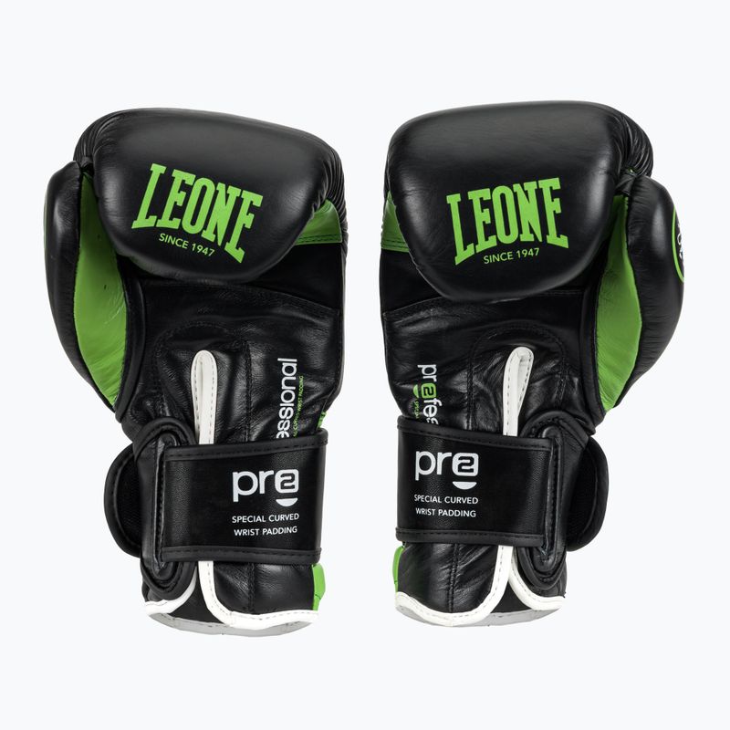 LEONE 1947 Il Tecnico N3 black/green boxing gloves 4