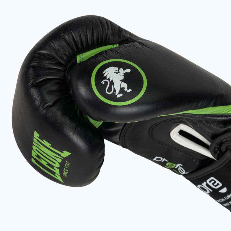 LEONE 1947 Il Tecnico N3 black/green boxing gloves 8