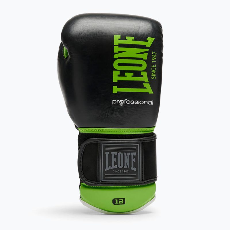 LEONE 1947 Il Tecnico N3 black/green boxing gloves 2