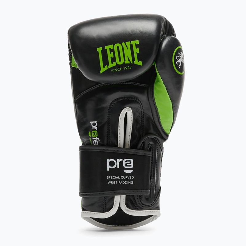 LEONE 1947 Il Tecnico N3 black/green boxing gloves 3