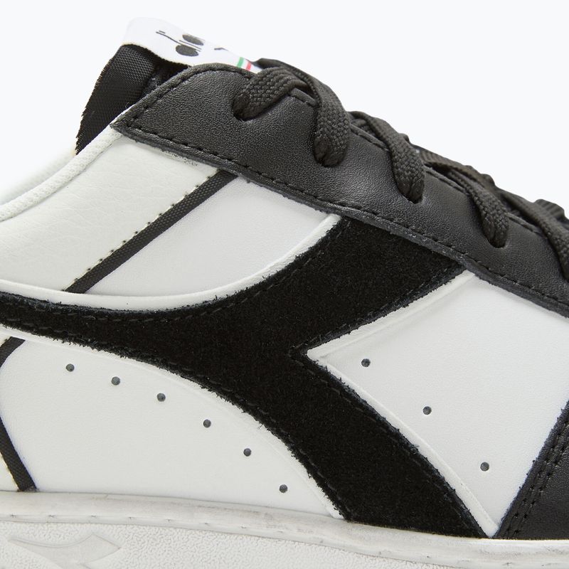 Diadora Magic Basket Low Icona Leather black/white shoes 12