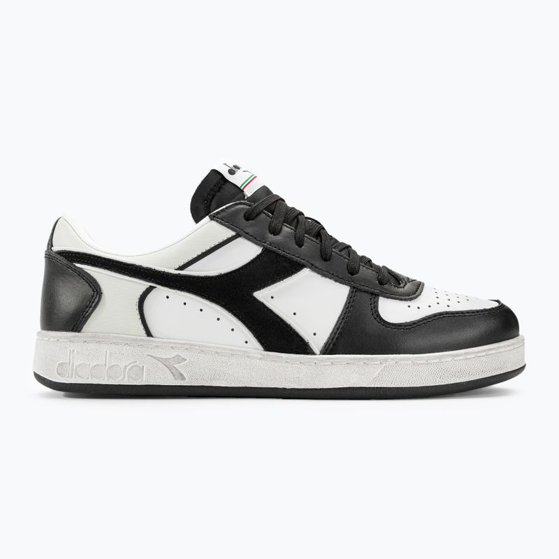 Diadora Magic Basket Low Icona Leather black/white shoes 2