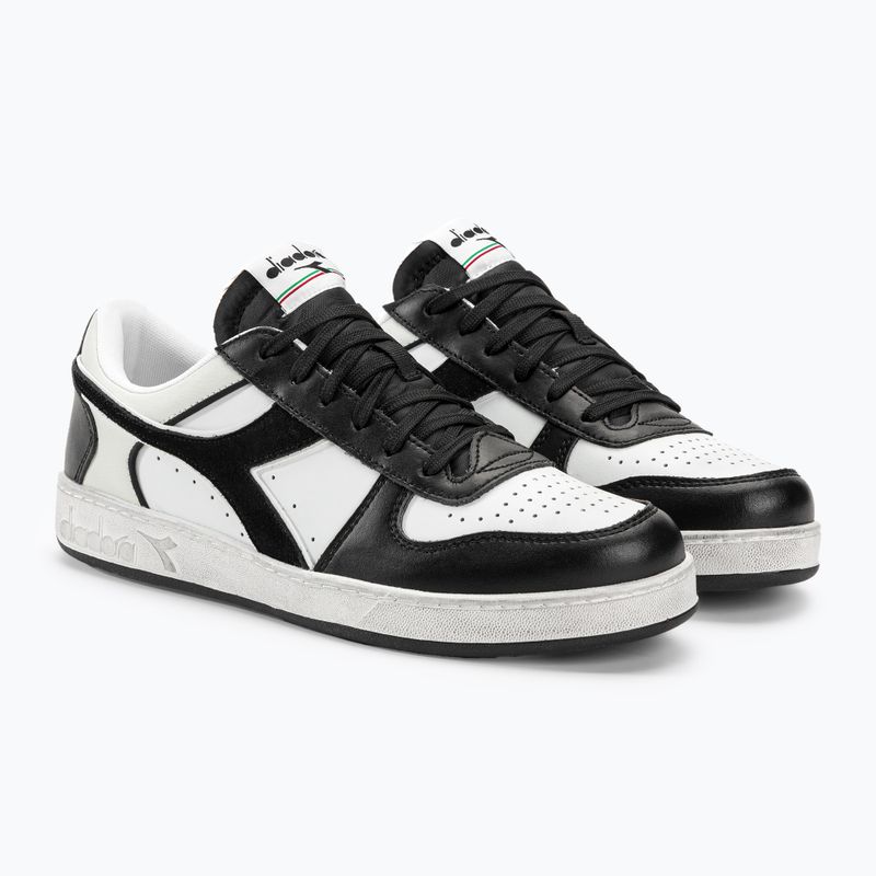 Diadora Magic Basket Low Icona Leather black/white shoes 5