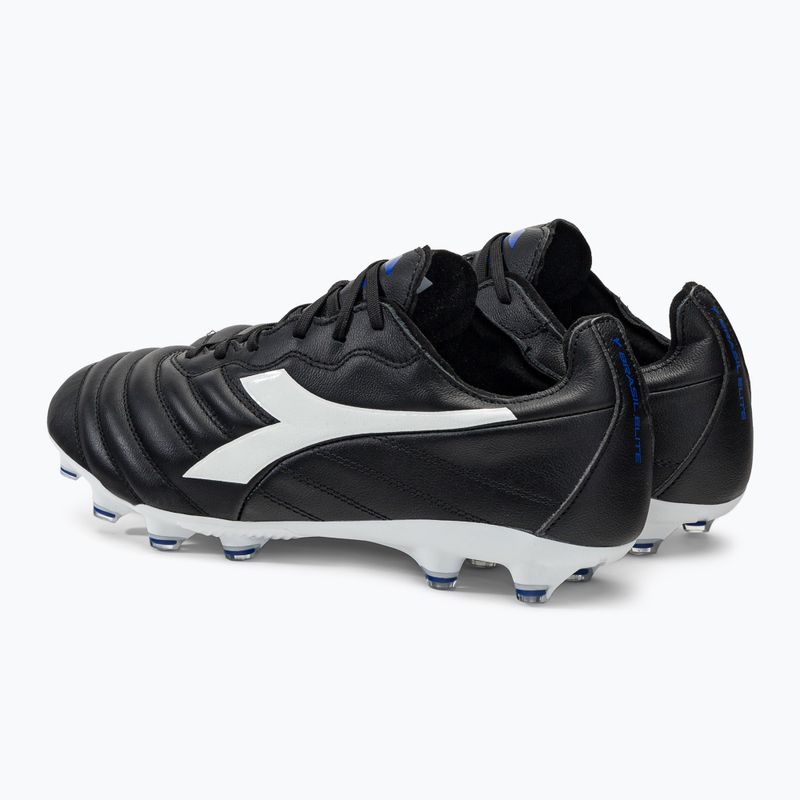 Men's Diadora Brasil Elite 2 LT LP12 football boots black and white DD-101.179061-D0214-40 3