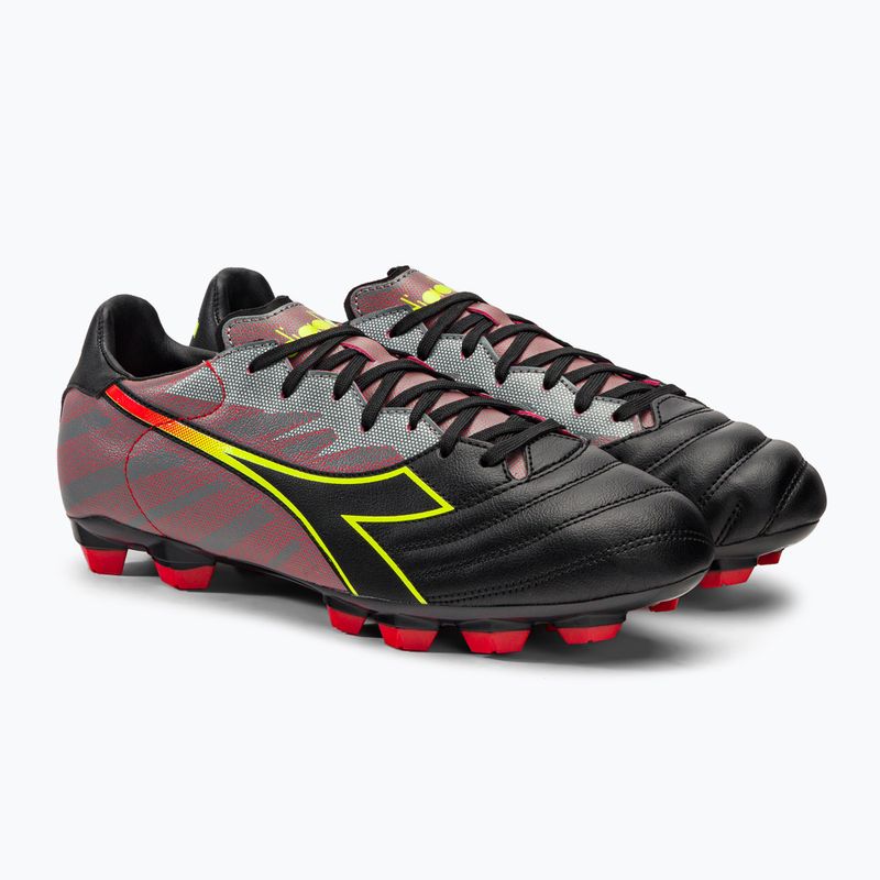 Men's Diadora Brasil Elite Veloce R LPU football boots black and red DD-101.179181-D0136-39 4