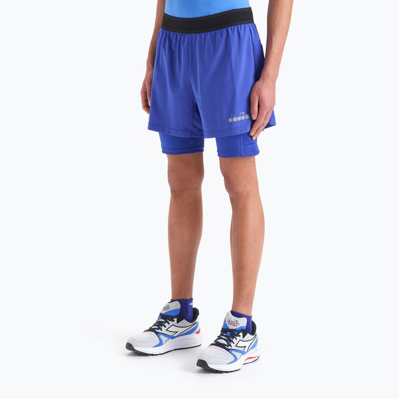 Men's Diadora Double Layer Bermuda Be One running shorts blue DD-102.179162-60050