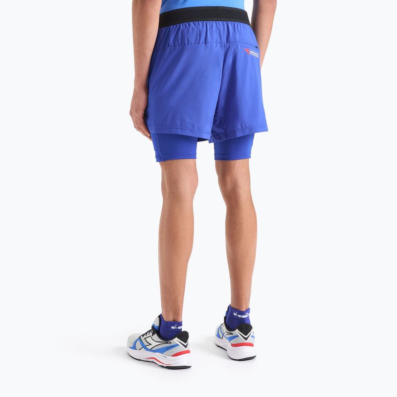Men's Diadora Double Layer Bermuda Be One running shorts blue DD-102.179162-60050 2