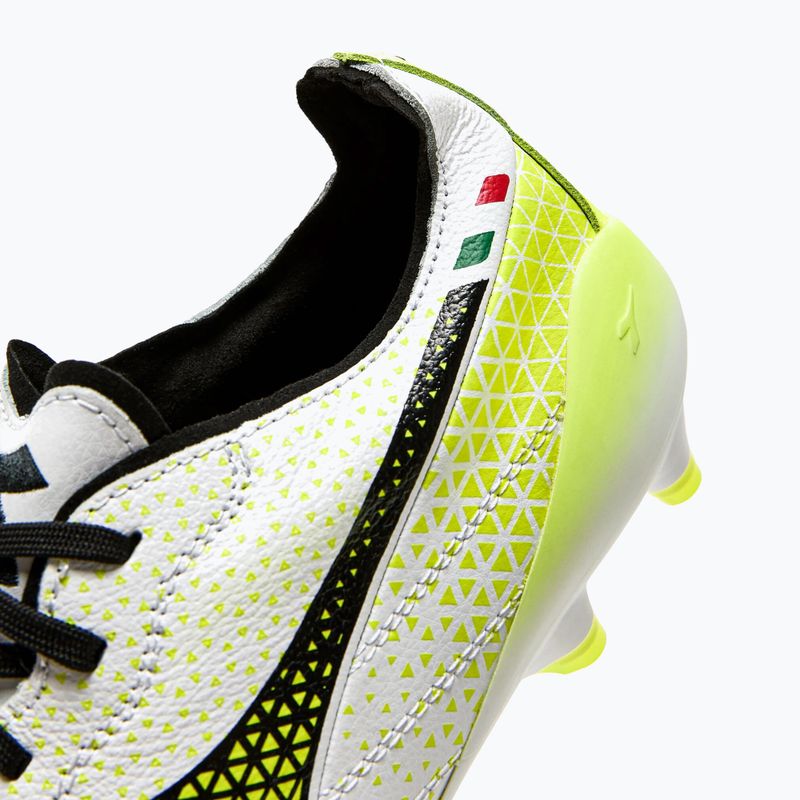 Men's Diadora Brasil Elite Tech GR ITA LPX football boots white/black/fluo yellow 16