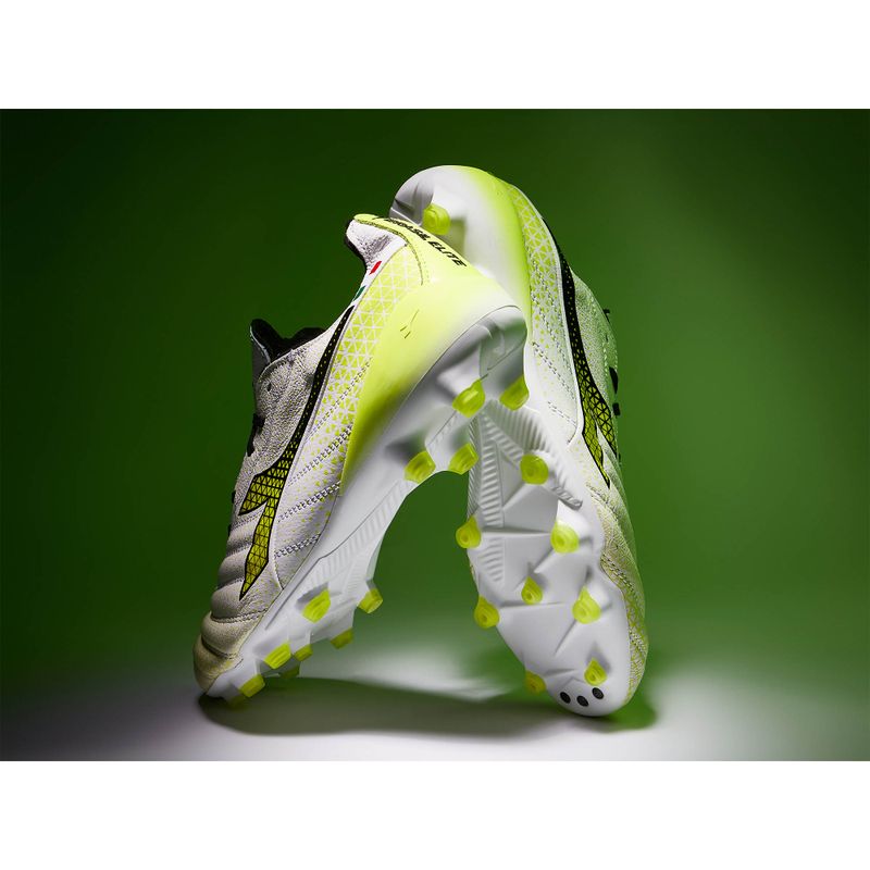 Men's Diadora Brasil Elite Tech GR ITA LPX football boots white/black/fluo yellow 21