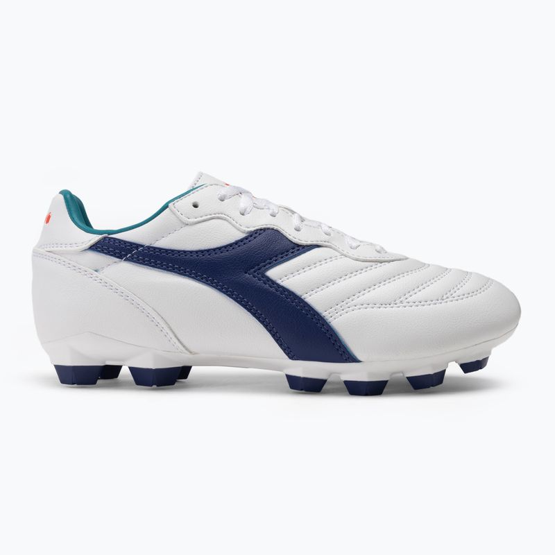 Children's football boots Diadora Brasil 2 R LPU JR white/navy 2