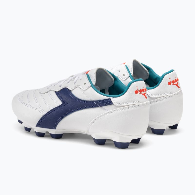 Children's football boots Diadora Brasil 2 R LPU JR white/navy 3