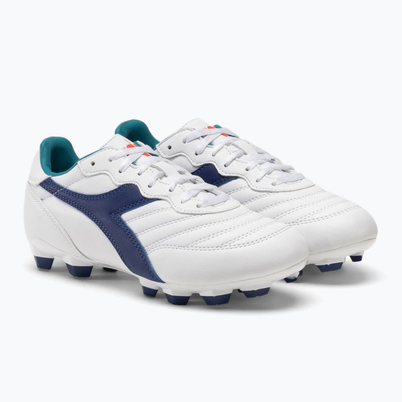 Children's football boots Diadora Brasil 2 R LPU JR white/navy 4