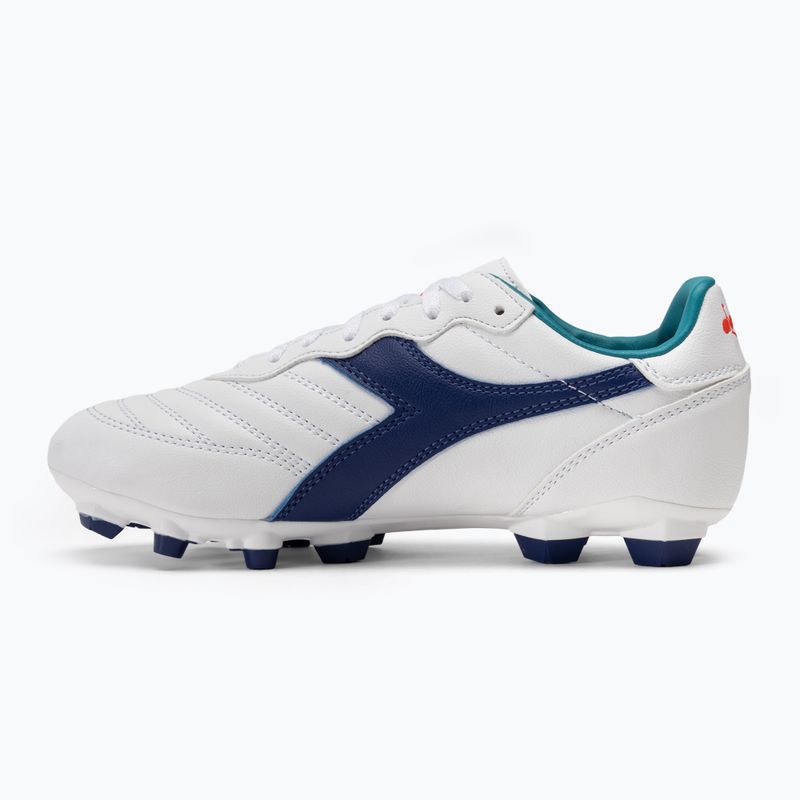Children's football boots Diadora Brasil 2 R LPU JR white/navy 10