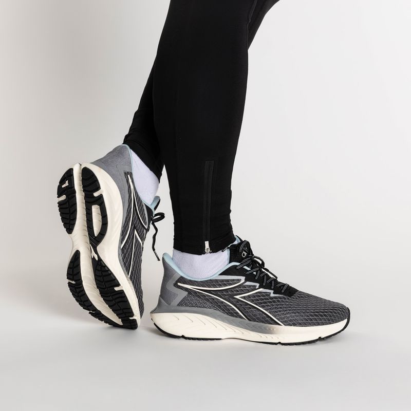 Men's Diadora Strada steel gray/black running shoes 2
