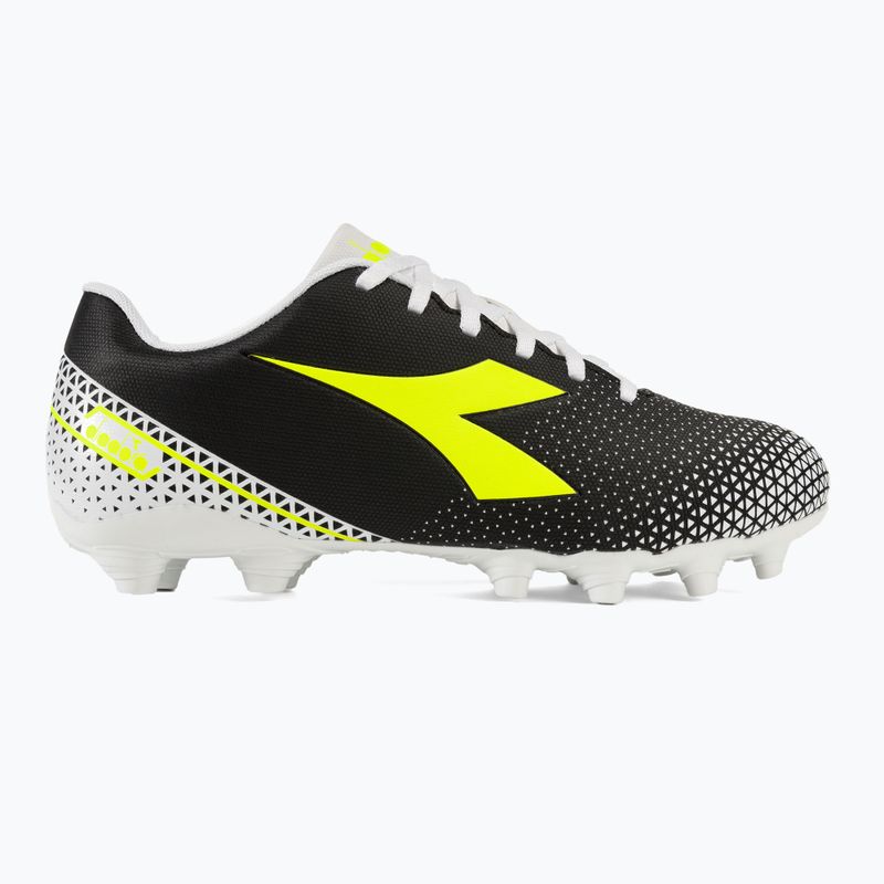 Men's Diadora Pichichi 6 MG14 black/yellow fluo/white football boots 2