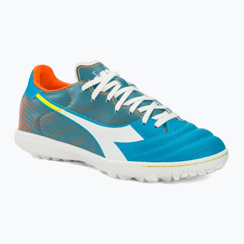 Men's Diadora Brasil Elite Veloce GR TFR football boots blue fluo/white/orange