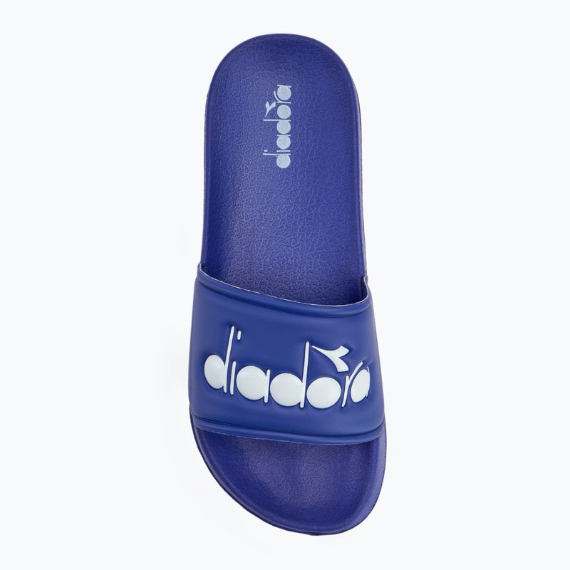 Diadora Praia imperial blue/white slides 5