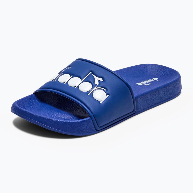 Diadora Praia imperial blue/white slides 8