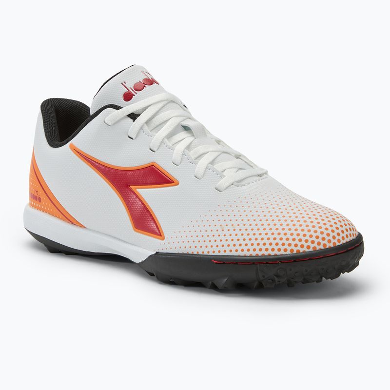 Men's Diadora Pichichi 7 TFR football boots white/chili pepper/russet orange