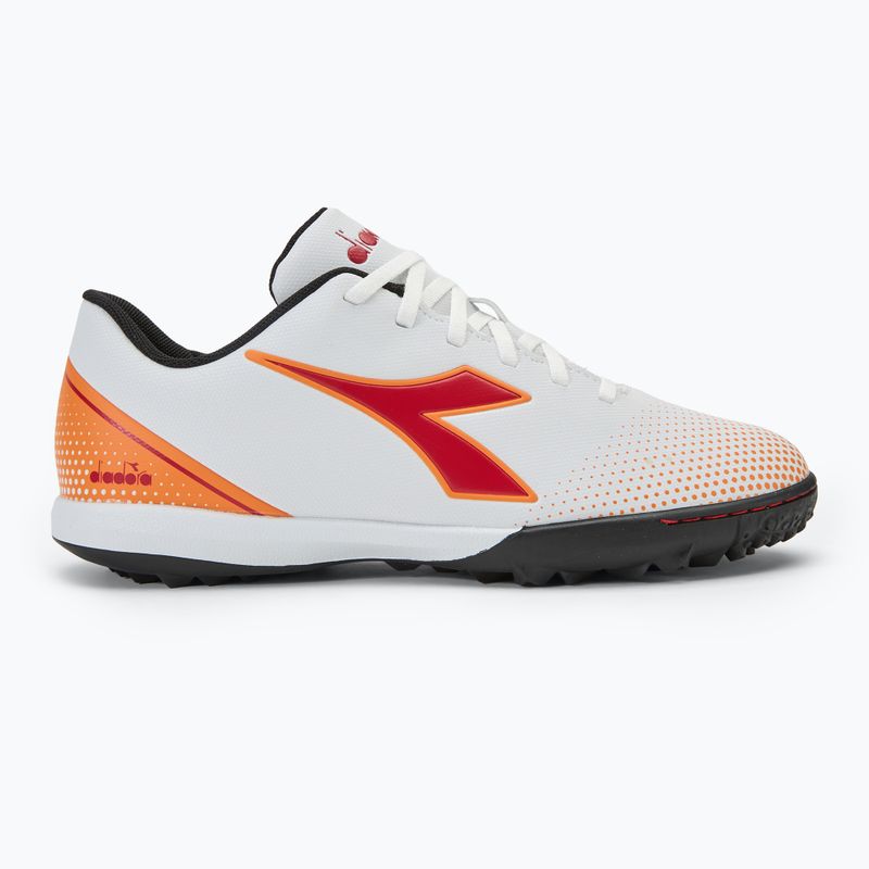 Men's Diadora Pichichi 7 TFR football boots white/chili pepper/russet orange 2