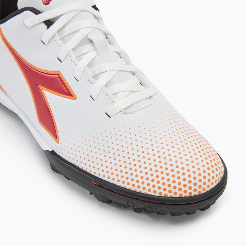 Men's Diadora Pichichi 7 TFR football boots white/chili pepper/russet orange 7