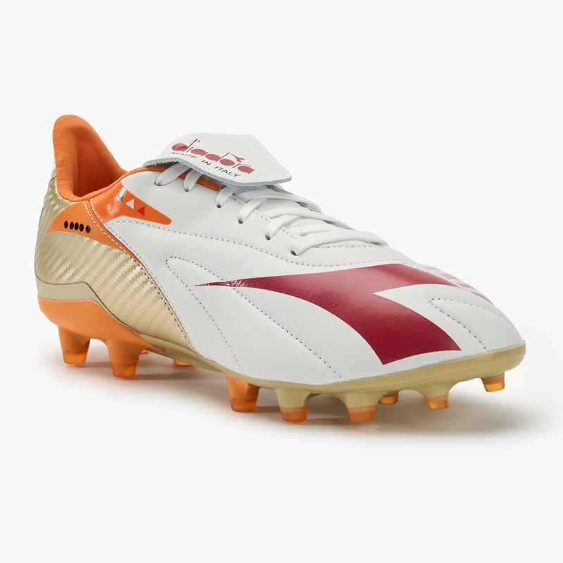 Men's Diadora Maximus Elite ITA T SLX football boots white/chili pepper/russet orange