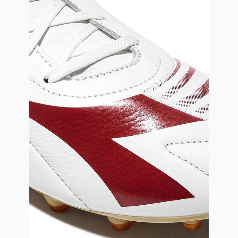 Men's Diadora Maximus Elite ITA T SLX football boots white/chili pepper/russet orange 12