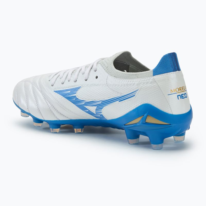 Mizuno Morelia Neo IV β Elite FG men's football boots laser blue/white 3