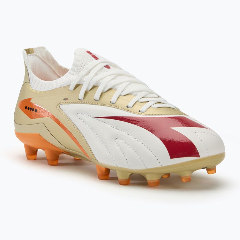 Men's Diadora Maximus Elite SLX football boots white/chili pepper/russet orange