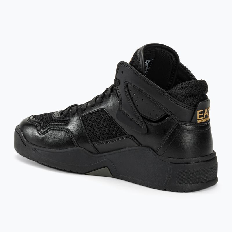 EA7 Emporio Armani Basket Mid triple black/gold shoes 3