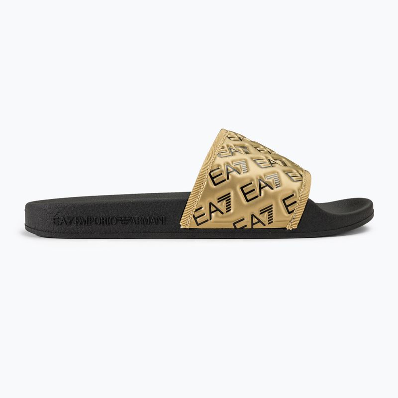 EA7 Emporio Armani Water Sports All Over slides black/gold 2