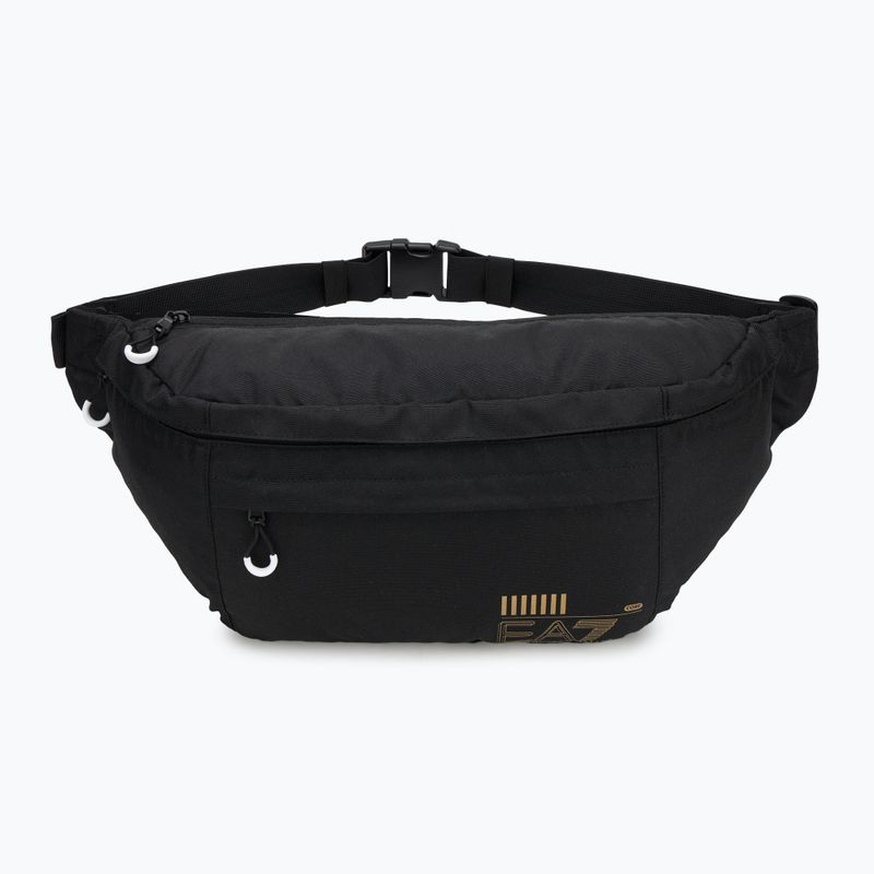 EA7 Emporio Armani Train Core Maxi Sling 7 l black/gold logo kidney pouch