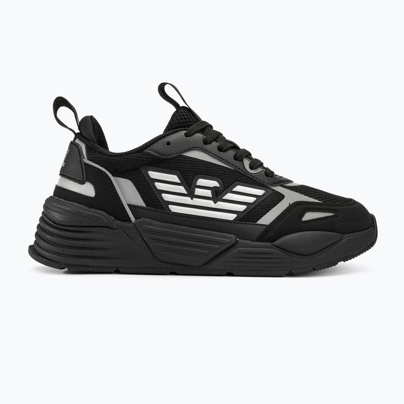 EA7 Emporio Armani Ace Runner triple black/silver shoes 2