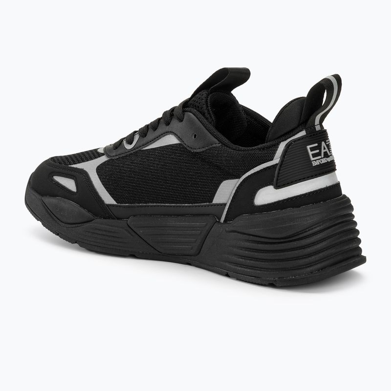 EA7 Emporio Armani Ace Runner triple black/silver shoes 3