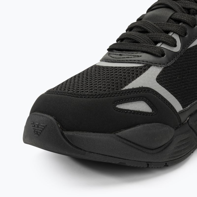 EA7 Emporio Armani Ace Runner triple black/silver shoes 7