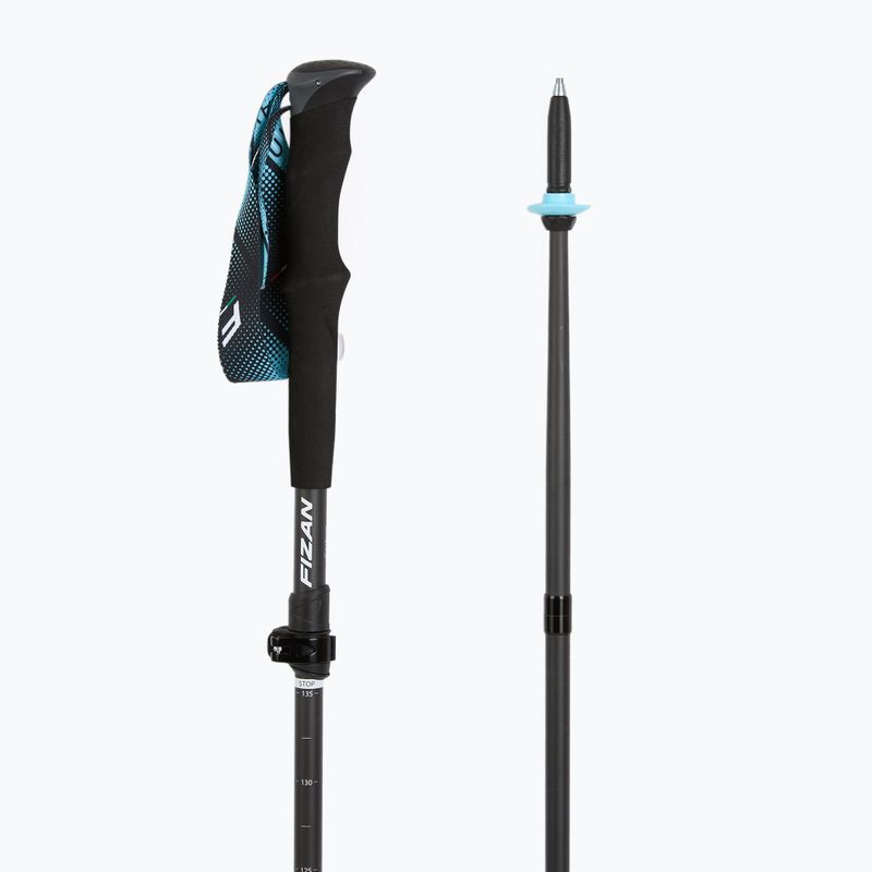 Fizan Ultrax Carbon light blue trekking poles 3