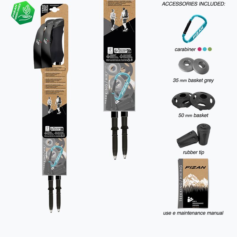 Trekking poles  Fizan Compact MS black 7