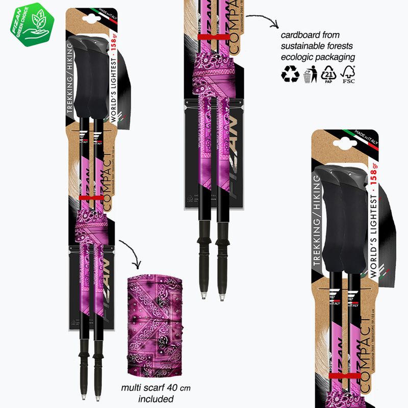 Trekking poles  Fizan Compact MS magenta 6