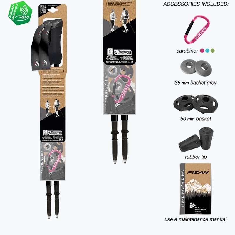 Trekking poles  Fizan Compact MS magenta 7