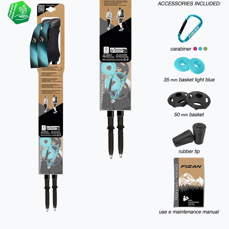 Trekking poles  Fizan Compact Tech light blue 7