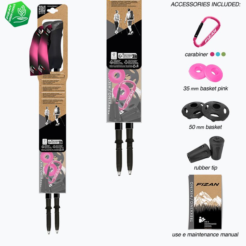 Trekking poles  Fizan Compact Tech pink 7