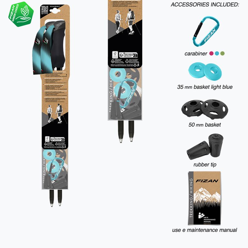 Trekking poles  Fizan Compact Tech 4 light blue 7