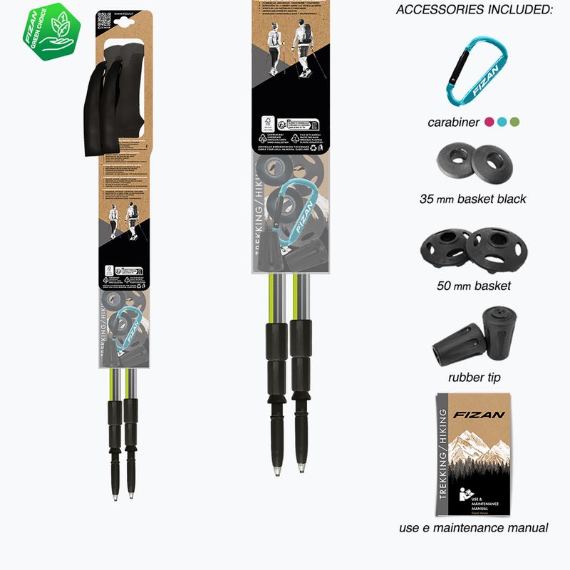 Trekking poles  Fizan Trek Pro grey/yellow 7