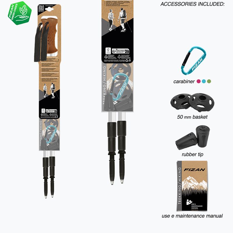 Trekking poles Fizan Tierra light blue 7